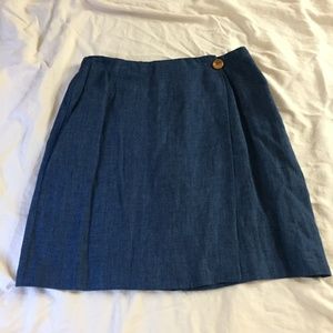 Vintage Denim Wrap Skirt - Express